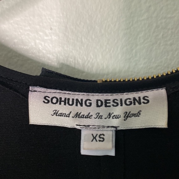 Sohung Design black zipper details dress size XS made in USA - Picture 4 of 6